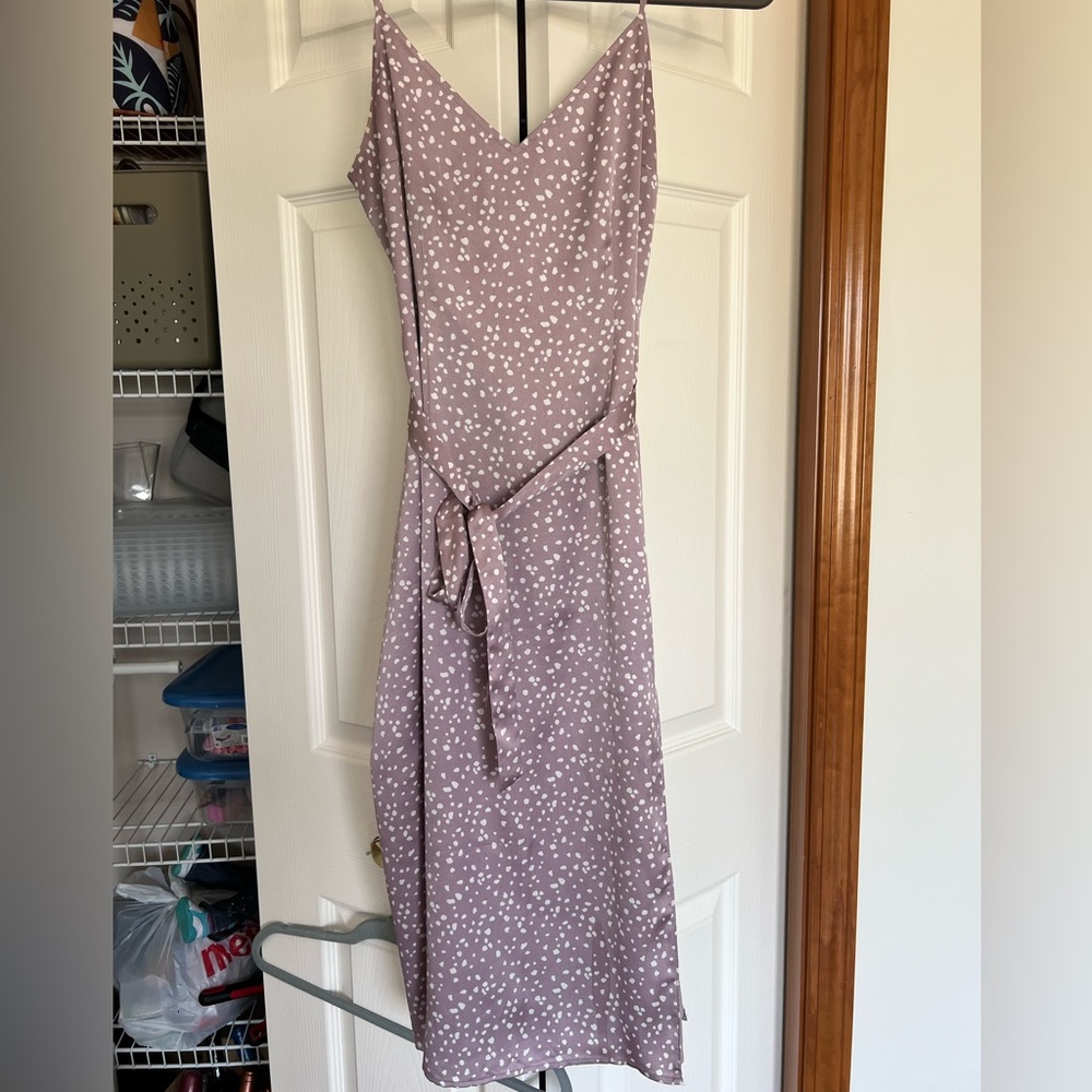 Light purple midi dress